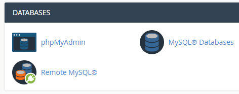 MySQL Database Section in cPanel